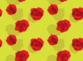 Rose Blooming Seamless Pattern Wallpaper-01 Royalty Free Stock Photo