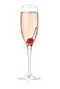 Rose champagne with maraschino Royalty Free Stock Photo