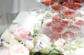 Rose and champagne for wedding Royalty Free Stock Photo