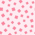 Rose clover pattern. Seamless vector background