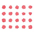 rose collection. Vector illustration decorative design