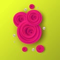 Rose flowers with water drops banner