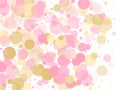Rose color pink gold fashionable party confetti Royalty Free Stock Photo