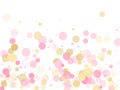 Rose color pink gold fashionable party confetti Royalty Free Stock Photo