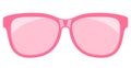 Rose colored eye glasses vector cartoon