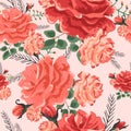 Rose cute seamless pattern05-01 Royalty Free Stock Photo