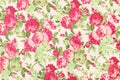 he rose fabric background, Fragment of colorful retro tapestry textile pattern with floral ornament useful as background Royalty Free Stock Photo