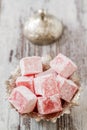 Rose Flavoured Turkish Delight Royalty Free Stock Photo