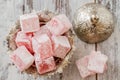 Rose Flavoured Turkish Delight Royalty Free Stock Photo