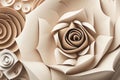 Rose flower background. Beautiful pink Rose close up. Generative AI Royalty Free Stock Photo