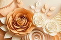 Rose flower background. Beautiful pink Rose close up. Generative AI Royalty Free Stock Photo