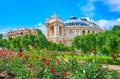 The rose flower beds and Opera House, Odessa, Ukraine Royalty Free Stock Photo