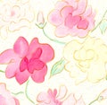 Rose Flower blossoms pastel abstract watercolor seamless wallpaper