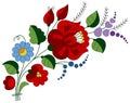 Rose flower bouquet embroidery pattern