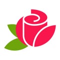 Rose - flower icon Royalty Free Stock Photo