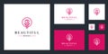 Rose flower logo design inspiration simple lines