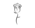 Rose flower Logo vector Template