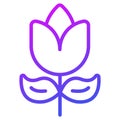 rose, flower thin line icon