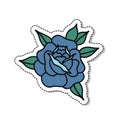 Rose flower traditional tattoo flash