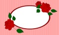 Rose frame illustration Royalty Free Stock Photo