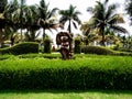 Rose garden arches and path. Royalty Free Stock Photo