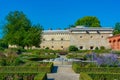 Rose garden in German town Ingolstadt Royalty Free Stock Photo