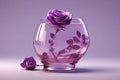 rose glass purple on background