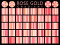 Rose Gold background texture vector icon seamless pattern. Light, realistic, elegant, shiny, metallic and rose gold gradient illus Royalty Free Stock Photo