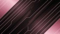 Rose gold and black geometric abstract background with diagonal lines and shadows Royalty Free Stock Photo