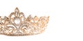 A Rose Gold Crown Isolated on a White Background Royalty Free Stock Photo