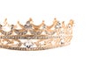 A Rose Gold Crown Isolated on a White Background Royalty Free Stock Photo