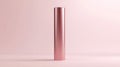 Rose Gold Cylinder Object On Pink Background Royalty Free Stock Photo