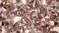 Rose gold diamond surface with sparkling light reflection abstract background texture Royalty Free Stock Photo