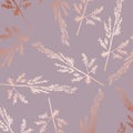 Rose gold. Elegant decorative floral pattern for printing