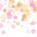 Rose gold fashionable confetti simple background Royalty Free Stock Photo