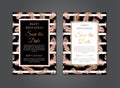 Rose Gold Feather Invitation Design