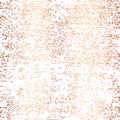 Rose Gold foil grunge texture seamless vector background. Patina scratch copper repeating tile. Distressed effect Royalty Free Stock Photo