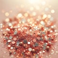 Rose gold glitter bokeh texture background, rose gold - bright and pink champagne sparkle glitter pattern background Royalty Free Stock Photo