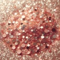 Rose gold glitter bokeh texture background, rose gold - bright and pink champagne sparkle glitter pattern background Royalty Free Stock Photo