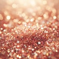 Rose gold glitter bokeh texture background, rose gold - bright and pink champagne sparkle glitter pattern background Royalty Free Stock Photo