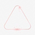 Rose gold glowing rounded triangle frame Royalty Free Stock Photo