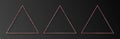 Rose gold glowing triangle frame Royalty Free Stock Photo
