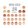 Rose gold gradient collection for fashion design, illustration.