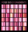 Rose Gold gradients collection for design Royalty Free Stock Photo