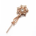 Rose Gold Hair Pin With Diamonds - High-key Lighting Inspired