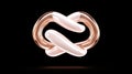 Rose Gold Infinity Loop Royalty Free Stock Photo