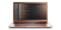 Rose Gold Laptop with Programming Code
