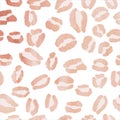 Rose Gold Leopard Print Seamless Pattern