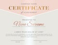 Rose Gold Luxury Feminine Certificate