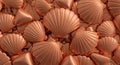 Rose Gold Metallic Shell Texture Pattern Royalty Free Stock Photo